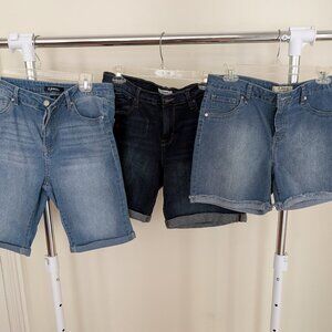 Lot 3 pair Denim Jean Shorts Size 12 Kensie d jeans womens